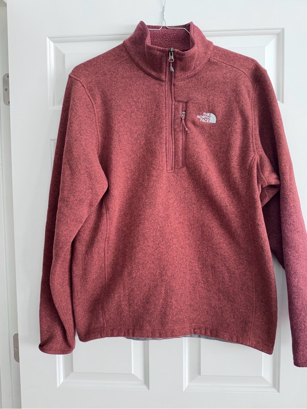 The North Face Men's Zip Fleece Pullover - Rose Red